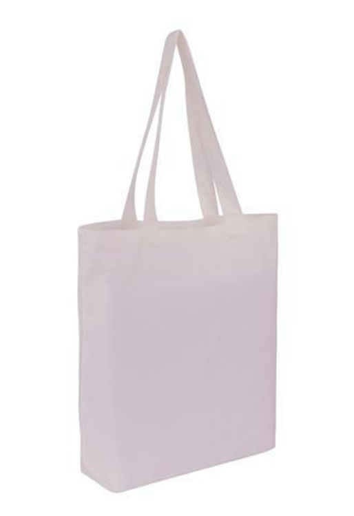 Picture of Cotton Tote with Base Gusset Only - White