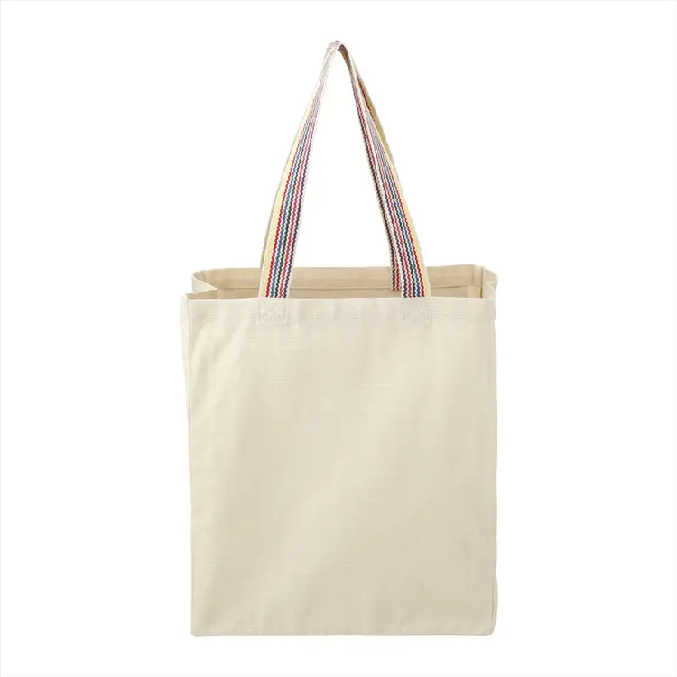 Picture of Rainbow Recycled 8oz Cotton Grocery Tote