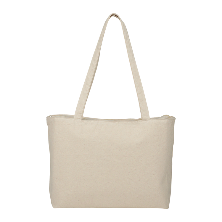 Picture of Zippered 12oz Cotton Canvas Shopper Tote