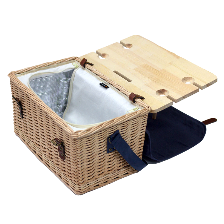 Picture of Trekk Wicker Basket With Picnic Table