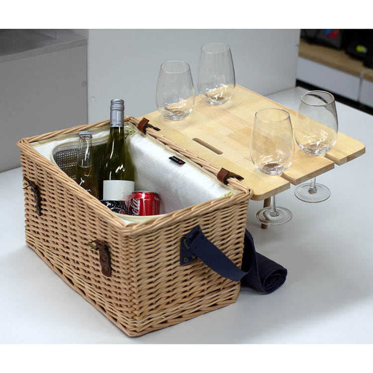 Picture of Trekk Wicker Basket With Picnic Table