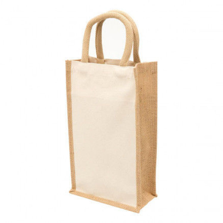 Picture of Eco Jute 2 Bottle Wine Bag