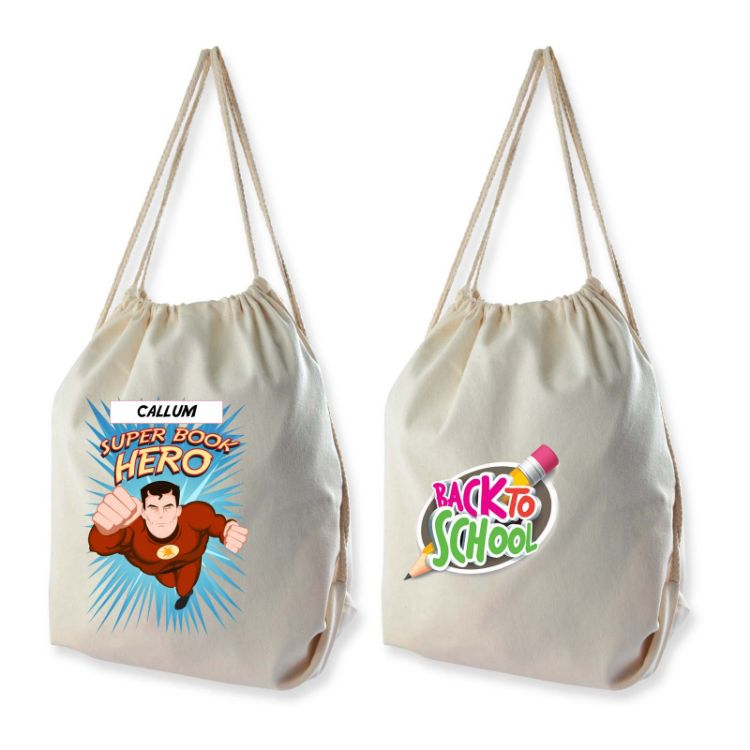 Picture of Calico Drawstring Library Backpack