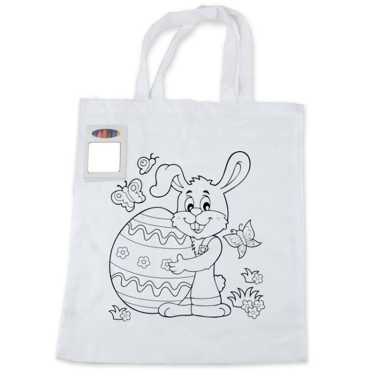 Picture of Colouring Short Handle Cotton Bag & Crayons